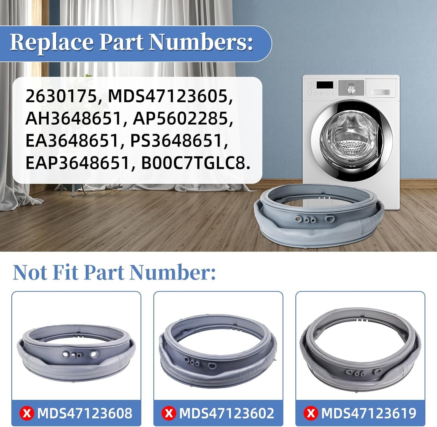 MDS 47123605 Washer Door Seal - Image 2